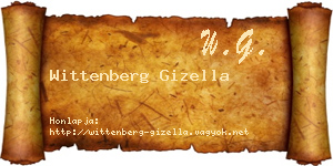 Wittenberg Gizella névjegykártya